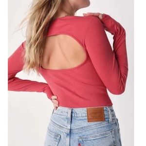 Lulu’s “Back to it” Terracotta long sleeve bodysuit